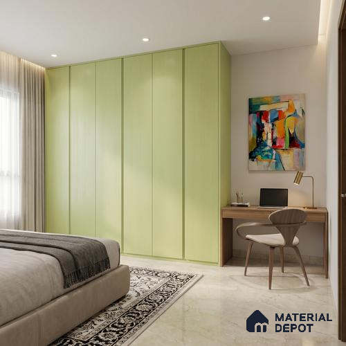 LM 23524 (SMT 429) Pastel Yellow 8 ft x 4 ft Super Matte Finish Decorative Laminate - 1 mm | Suitable for Living Room, Kitchen, Office