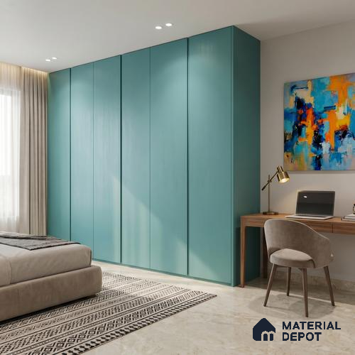 LM 23528 (SMT 430) Sky Blue 8 ft x 4 ft Super Matte Finish Decorative Laminate - 1 mm | Suitable for Living Room, Kitchen, Office
