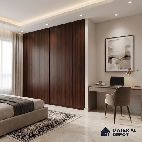 Wooden Look LM 23529 (AR 30 7297) Dark Walnut 8 ft x 4 ft Antique Real Finish Decorative Laminate - 1 mm | Suitable for TV Unit, Wardrobe, Kitchen Cabinets