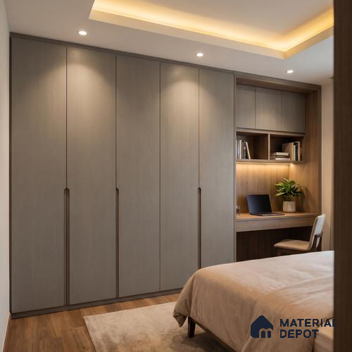 Wooden Look LM 23535 Moonlit Pine 8 ft x 4 ft Alder Ridge Finish Decorative Laminate - 1 mm | Suitable for TV Unit, Wardrobe, Kitchen Cabinets