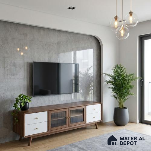 LM 23539 Moonstone Shimmer 8 ft x 4 ft High Gloss Finish Decorative Laminate - 1 mm | Suitable for TV Unit, Wardrobe, Kitchen Cabinets