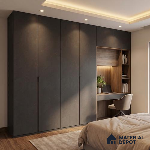 LM 23555 Rustic Sienna 8 ft x 4 ft Antique Tones Finish Decorative Laminate - 1 mm | Suitable for TV Unit, Wardrobe, Kitchen Cabinets