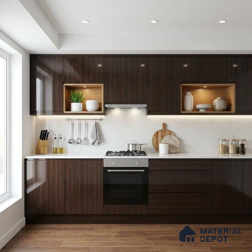 Wooden Look LM 23564 (HG 7253) Weathered Wood 8 ft x 4 ft High Gloss Finish Decorative Laminate - 1 mm | Suitable for TV Unit, Wardrobe, Kitchen Cabinets