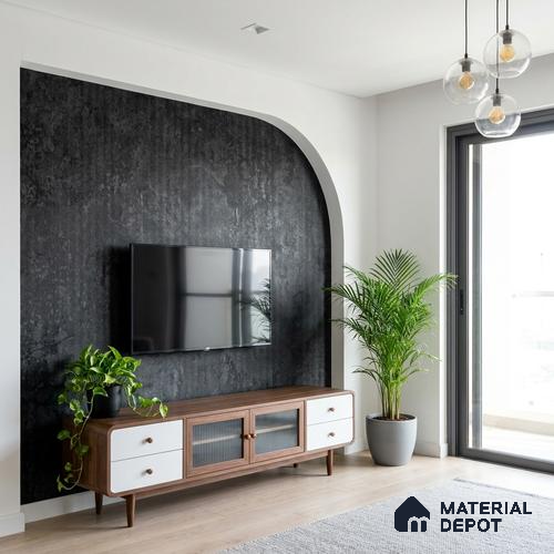 Marble Fluted Look LM 23575 Onyx Shadow 8 ft x 4 ft Glittery Flute Finish Decorative Laminate - 1 mm | Suitable for TV Unit, Wardrobe, Kitchen Cabinets