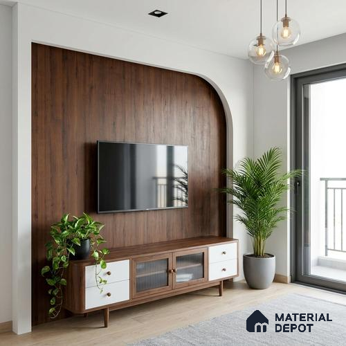 Wooden Look LM 23577 Cacao Bean 8 ft x 4 ft Super Matte Finish Decorative Laminate - 1 mm | Suitable for TV Unit, Wardrobe, Kitchen Cabinets