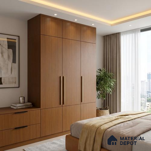 Wooden Look LM 23578 (SMT 7118) Sunrise Oak 8 ft x 4 ft Super Matte Finish Decorative Laminate - 1 mm | Suitable for TV Unit, Wardrobe, Kitchen Cabinets