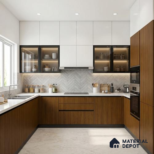 Wooden Look LM 23584 (AW 11 7122) Vintage Walnut 8 ft x 4 ft Ashen Rustic Finish Decorative Laminate - 1 mm | Suitable for TV Unit, Wardrobe, Kitchen Cabinets