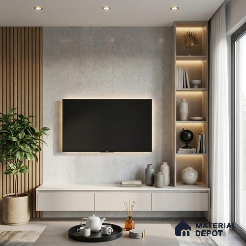Stone Look LM 23590 (AT 08 7527) Rose Quartz 8 ft x 4 ft Arctic Truffle Finish Decorative Laminate - 1 mm | Suitable for TV Unit, Wardrobe, Kitchen Cabinets