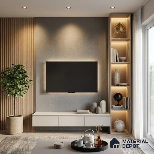Stone Look LM 23592 (AT 08 7528) Hematite 8 ft x 4 ft Arctic Truffle Finish Decorative Laminate - 1 mm | Suitable for TV Unit, Wardrobe, Kitchen Cabinets