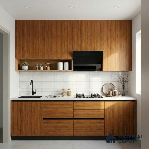 Wooden Look LM 23597 (AR 04 7116) SunDappled Oak 8 ft x 4 ft Ash Refined Finish Decorative Laminate - 1 mm | Suitable for TV Unit, Wardrobe, Kitchen Cabinets