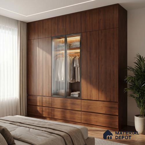 Wooden Look LM 23598 (AR 04 7117) Cacao Bean 8 ft x 4 ft Ash Refined Finish Decorative Laminate - 1 mm | Suitable for TV Unit, Wardrobe, Kitchen Cabinets