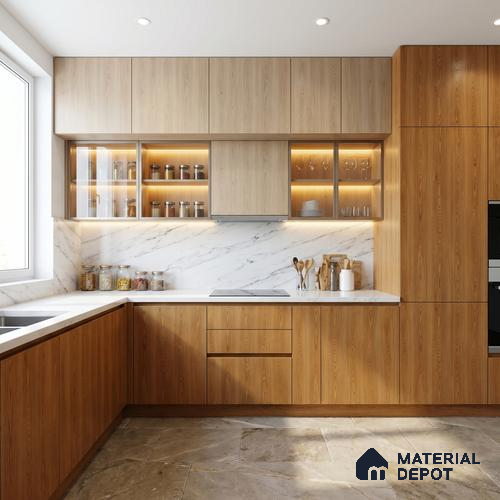 Wooden Look LM 23600 (AO 08 7285) Butterscotch Oak 8 ft x 4 ft Apex Oak Finish Decorative Laminate - 1 mm | Suitable for TV Unit, Wardrobe, Kitchen Cabinets