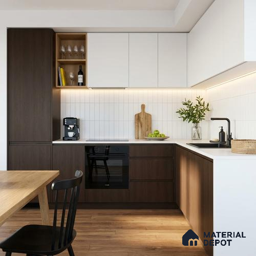 Wooden Look LM 23603 (SF 7286) Coal Wood 8 ft x 4 ft Suede Finish Decorative Laminate - 1 mm | Suitable for TV Unit, Wardrobe, Kitchen Cabinets