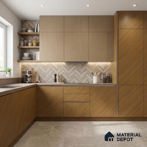 Wooden Look LM 23605 (SF 7298) Honeydew Maple 8 ft x 4 ft Suede Finish Decorative Laminate - 1 mm | Suitable for TV Unit, Wardrobe, Kitchen Cabinets