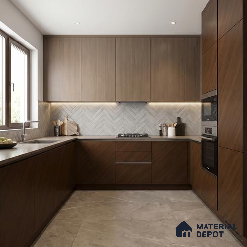 Wooden Look LM 23606 (SF 7299) Starlight Oak 8 ft x 4 ft Suede Finish Decorative Laminate - 1 mm | Suitable for TV Unit, Wardrobe, Kitchen Cabinets