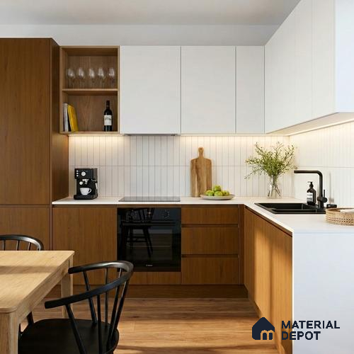 Wooden Look LM 23609 (SF 7125) Cinnamon Spice 8 ft x 4 ft Suede Finish Decorative Laminate - 1 mm | Suitable for TV Unit, Wardrobe, Kitchen Cabinets