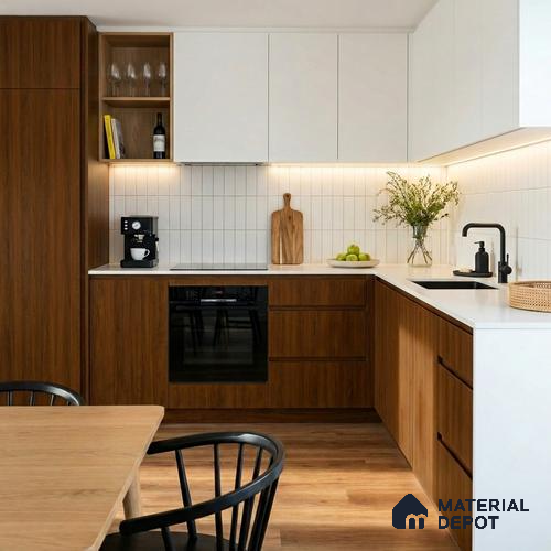 Wooden Look LM 23610 (SF 7123) Coastal Cedar 8 ft x 4 ft Suede Finish Decorative Laminate - 1 mm | Suitable for TV Unit, Wardrobe, Kitchen Cabinets