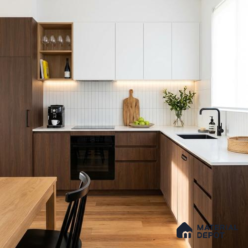 Wooden Look LM 23612 (SF 7128) Sandy Shore Pine 8 ft x 4 ft Suede Finish Decorative Laminate - 1 mm | Suitable for TV Unit, Wardrobe, Kitchen Cabinets
