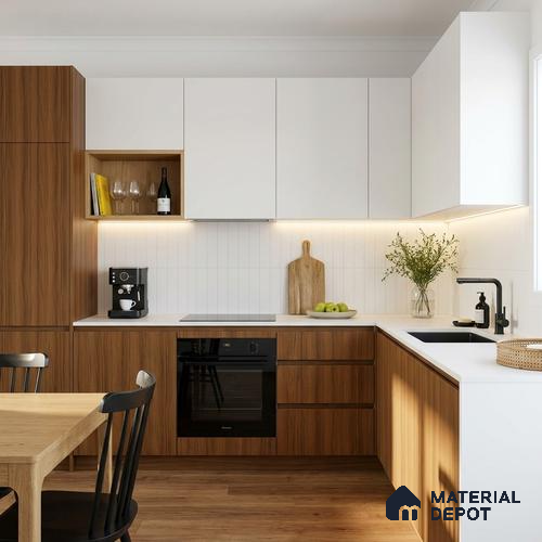 Wooden Look LM 23613 (SF 7296) Wheatfield Glow 8 ft x 4 ft Suede Finish Decorative Laminate - 1 mm | Suitable for TV Unit, Wardrobe, Kitchen Cabinets