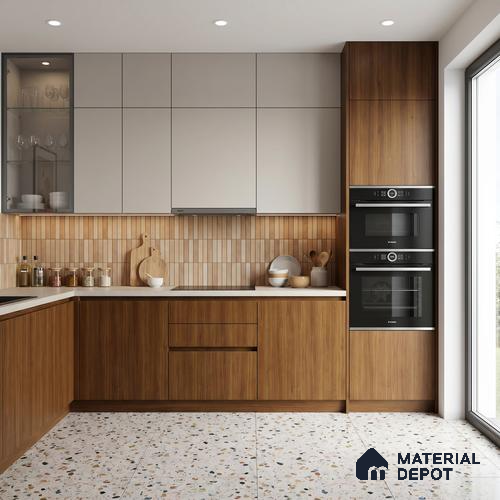 Wooden Look LM 23617 (SF 7538) Golden Sands 8 ft x 4 ft Suede Finish Decorative Laminate - 1 mm | Suitable for TV Unit, Wardrobe, Kitchen Cabinets