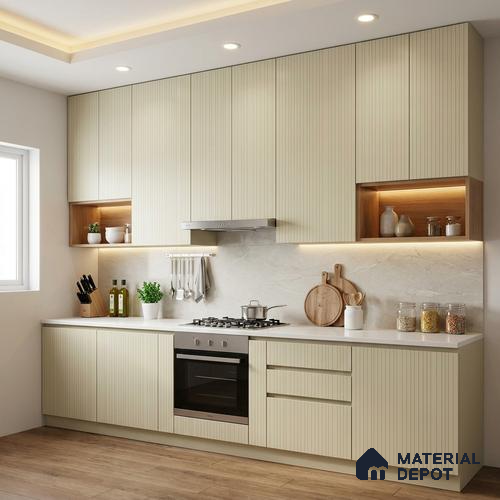 Wooden Look LM 24415 8 ft x 4 ft Texture Finish Decorative Laminate - 1 mm | Suitable for TV Unit, Wardrobe, Kitchen Cabinets