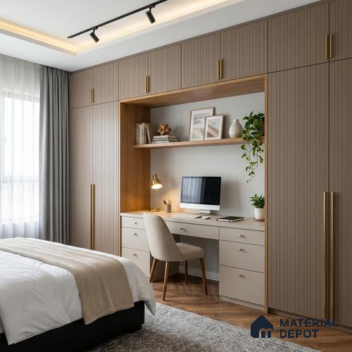Wooden Look LM 24416 8 ft x 4 ft Texture Finish Decorative Laminate - 1 mm | Suitable for TV Unit, Wardrobe, Kitchen Cabinets