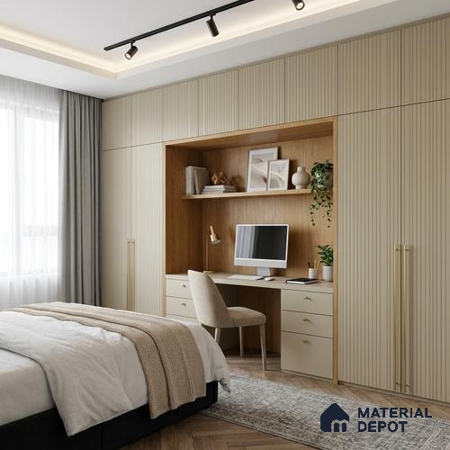 Wooden Look LM 24418 8 ft x 4 ft Texture Finish Decorative Laminate - 1 mm | Suitable for TV Unit, Wardrobe, Kitchen Cabinets