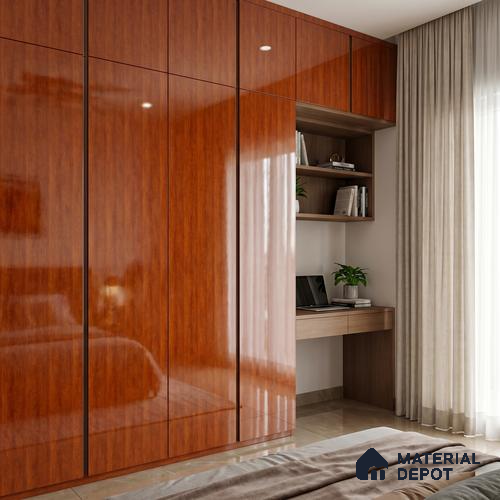 Wooden Look Acrylic Laminate LM 24644 8 ft x 4 ft High Gloss Finish - 1.5 mm | Suitable for TV Unit, Wardrobe, Cabinets
