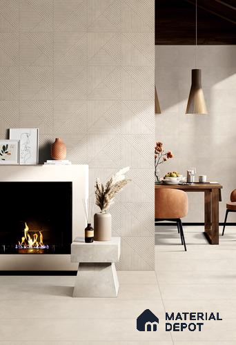 TL 01234 B Magnifica Talc Avenue 1200x300 mm GVT Abstract Look Tile