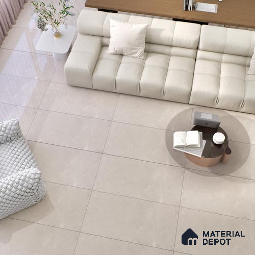 Marble Floor & Wall Tile TL 07123 Pulpis Silver 4 ft x 2 ft Glossy Finish Vitrified Tile - 9 mm | 4 Random Design | Suitable For living Room, Bedroom, Bathroom
