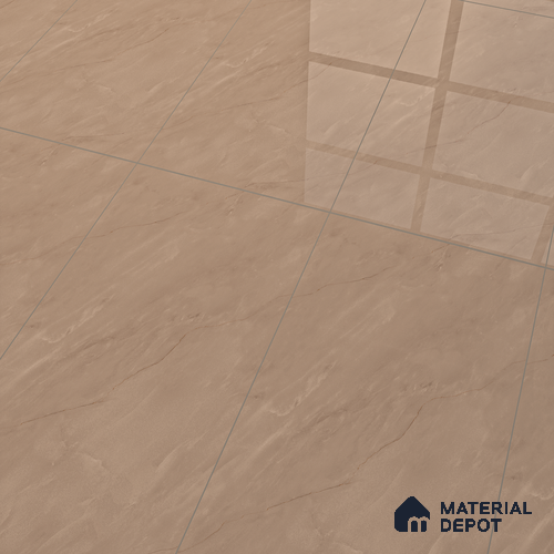 Marble Floor & Wall Tile TL 07096 Froges Brown 4 ft x 2 ft Glossy Finish Vitrified Tile - 9 mm | 3 Random Design | Suitable For living Room, Bedroom, Bathroom