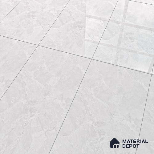 Marble Floor & Wall Tile TL 07137 Sumia Bianco 4 ft x 2 ft Glossy Finish Vitrified Tile - 9 mm | 4 Random Design | Suitable For living Room, Bedroom, Bathroom | Image 5