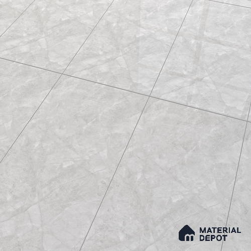 Marble Floor & Wall Tile TL 07128 Dinova Silver 4 ft x 2 ft Glossy Finish Vitrified Tile - 9 mm | 3 Random Design | Suitable For living Room, Bedroom, Bathroom | Image 5