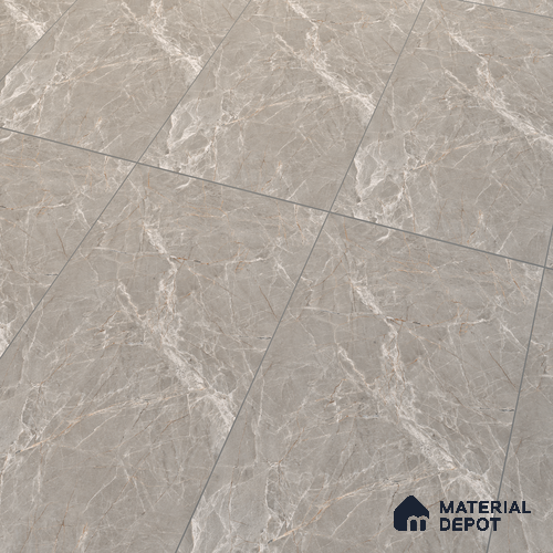Marble Floor & Wall Tile TL 07093 Balki Grey 4 ft x 2 ft Matte Finish Vitrified Tile - 9 mm | 4 Random Design | Suitable For living Room, Bedroom, Bathroom