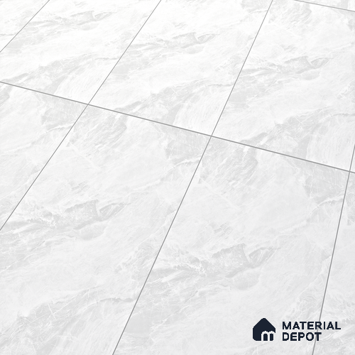 Marble Floor & Wall Tile TL 07158 Jerico Bianco 4 ft x 2 ft Matte Finish Vitrified Tile - 9 mm | 4 Random Design | Suitable For living Room, Bedroom, Bathroom