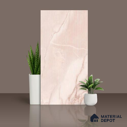 Marble Wall Tile TL 10261 D Liner Sparta Rose 4 ft x 2 ft Matte Finish Vitrified Tile - 9 mm | 4 Random Design | Suitable For living Room, Bedroom, Bathroom