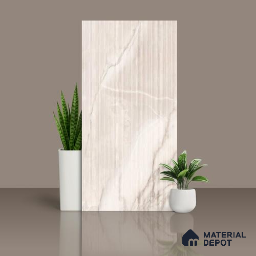 Marble Wall Tile TL 10261 Liner Sparta Beige 4 ft x 2 ft Matte Finish Vitrified Tile - 9 mm | 4 Random Design | Suitable For living Room, Bedroom, Bathroom