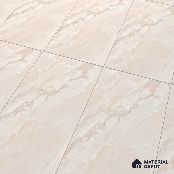 Marble Floor & Wall Tile TL 10261 E Sparta Beige 4 ft x 2 ft Matte Finish Vitrified Tile - 9 mm | 4 Random Design | Suitable For living Room, Bedroom, Bathroom