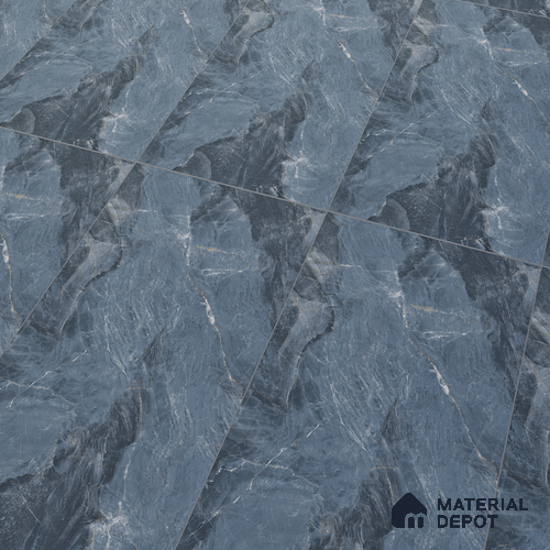 Marble Floor & Wall Tile TL 07155 Jerico Blue 4 ft x 2 ft Matte Finish Vitrified Tile - 9 mm | 4 Random Design | Suitable For living Room, Bedroom, Bathroom