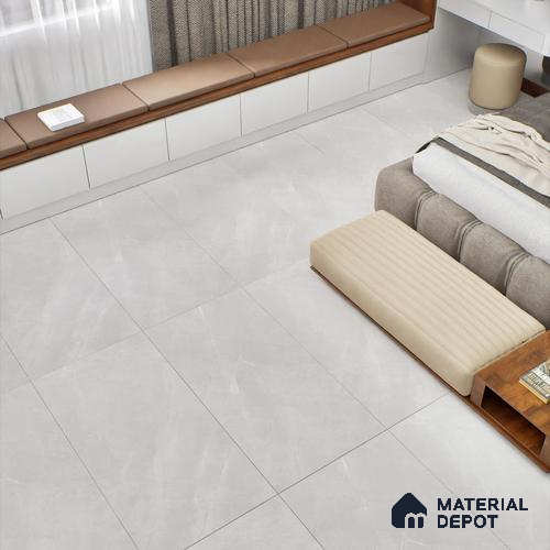 Marble Floor & Wall Tile TL 06124 C Fenix Grey 4 ft x 2 ft Vitrified Matte Finish - 9 mm | 12 Random Design | Suitable For Living Room, Bedroom, Bathroom, Kitchen