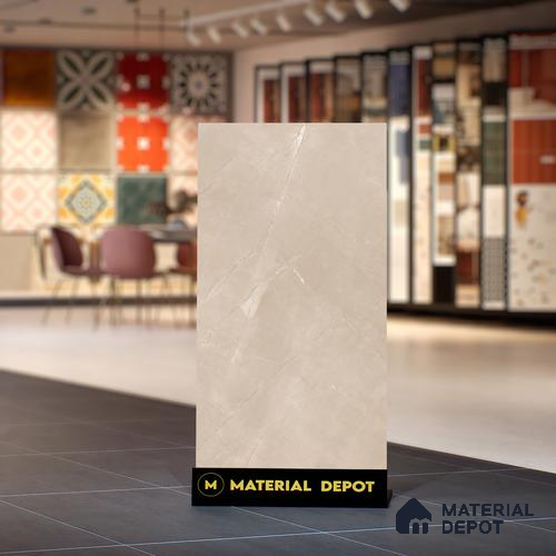 Marble Floor & Wall Tile TL 06124 E Fenix Taupe 4 ft x 2 ft Vitrified Matte Finish - 9 mm | 12 Random Design | Suitable For Living Room, Bedroom, Bathroom, Kitchen