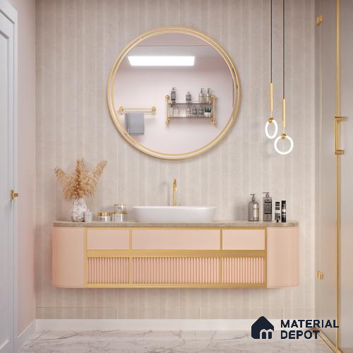 Highlighter Wall Tile TL 06123 B Marmi Crema Decor 4 ft x 2 ft Vitrified Matte Finish - 9 mm | 4 Random Design | Suitable For Living Room, Bedroom, Bathroom, Kitchen