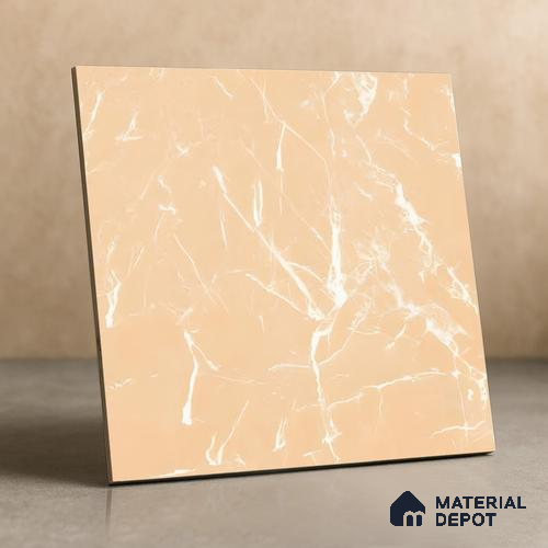 Marble Wall & Floor Tile TL 05223 Marbella Sunset Glow 2 ft x 2 ft Porcelain Matte Finish 8 mm | Suitable for Living Room, Bedroom, Bathroom, Kitchen & Balcony