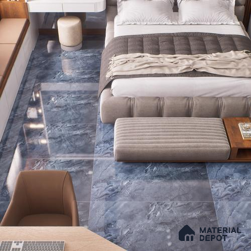 Budget Friendly Marble Wall & Floor Tile Value for Money TL 06307 B Amber Dark 4 ft x 2 ft - Vitrified Glossy Finish -9 mm | Suitable for Living Room, Bedroom & Bathroom