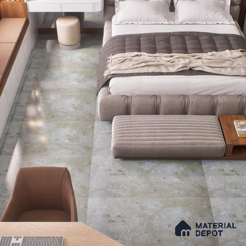 Budget Friendly Marble Wall & Floor Tile Value for Money TL 06300 Brown Sand 4 ft x 2 ft - Vitrified Glossy Finish -9 mm | Suitable for Living Room, Bedroom & Bathroom