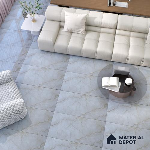 Budget Friendly Marble Wall & Floor Tile Value for Money TL 06308 Cream Glow 4 ft x 2 ft - Vitrified Glossy Finish -9 mm | Suitable for Living Room, Bedroom & Bathroom