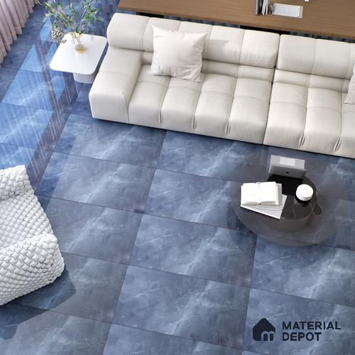 Budget Friendly Marble Wall & Floor Tile Value for Money TL 06298 Grey Mist 4 ft x 2 ft - Vitrified Glossy Finish -9 mm | Suitable for Living Room, Bedroom & Bathroom