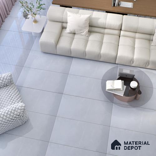 Budget Friendly Marble Wall & Floor Tile Value for Money TL 06299 Moonlight White 4 ft x 2 ft - Vitrified Glossy Finish -9 mm | Suitable for Living Room, Bedroom & Bathroom