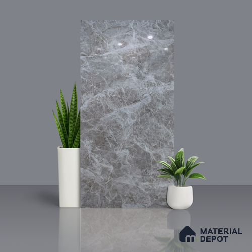 Budget Friendly Marble Wall & Floor Tile Value for Money TL 06294 Natural Rhythm 4 ft x 2 ft - Vitrified Glossy Finish -9 mm | Suitable for Living Room, Bedroom & Bathroom