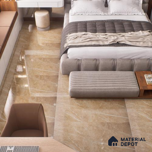 Budget Friendly Marble Wall & Floor Tile Value for Money TL 06296 Prismatic Brown 4 ft x 2 ft - Vitrified Glossy Finish -9 mm | Suitable for Living Room, Bedroom & Bathroom